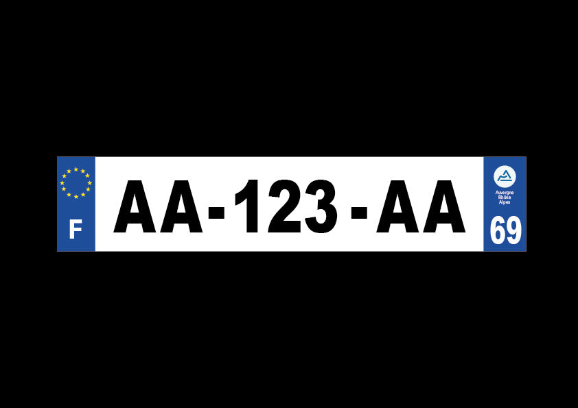 Plaque d'immatriculation auto