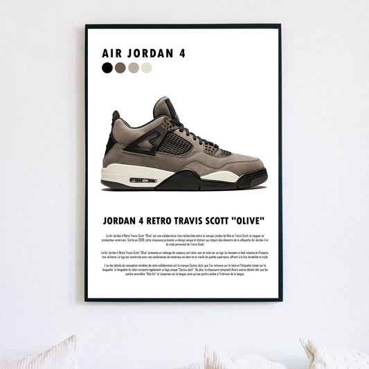 Cadre Jordan 4 Retro Travis Scoot