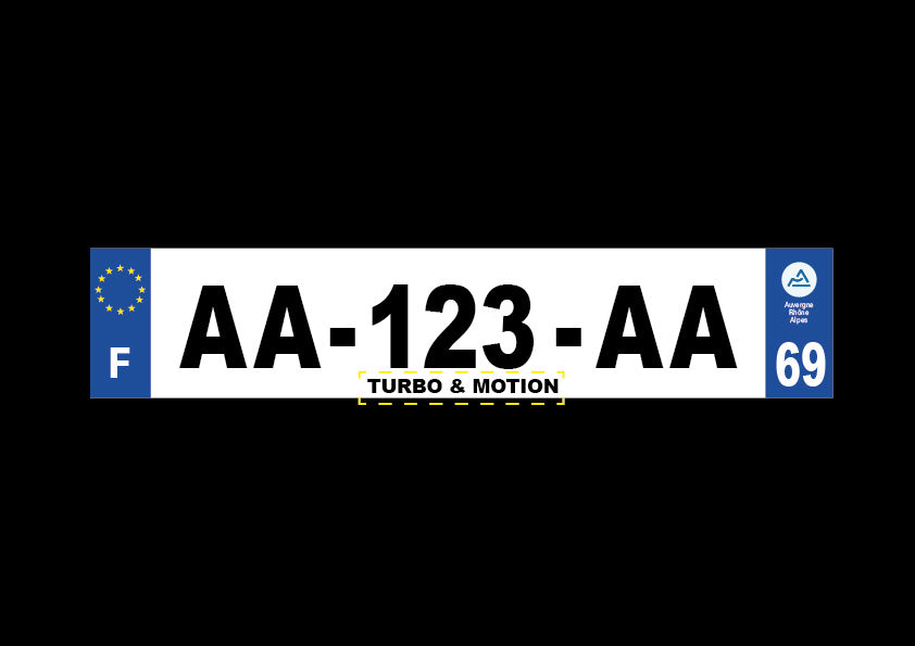Plaque d'immatriculation auto